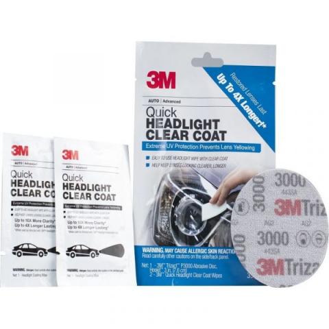 3M 39173 Quick Headlight Clear Coat Protects Extreme UV Car Light Mengilap  Cermin Kereta