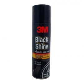 3M Black and Shine โฟมทำความสะอาดเคลือบเงาและปกป้องยางรถยนต์ 440 ml.